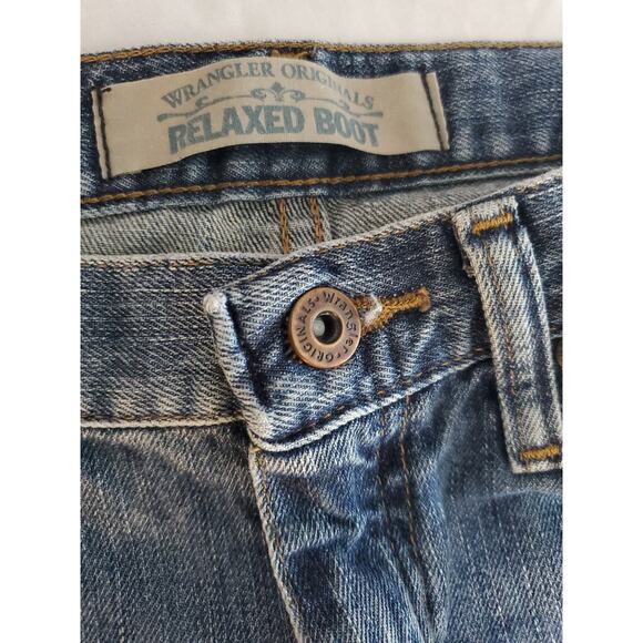 Wrangler Originals Women's Jeans 33X32 100% Cotton Relaxed Boot Button Zip - Picture 5 of 12